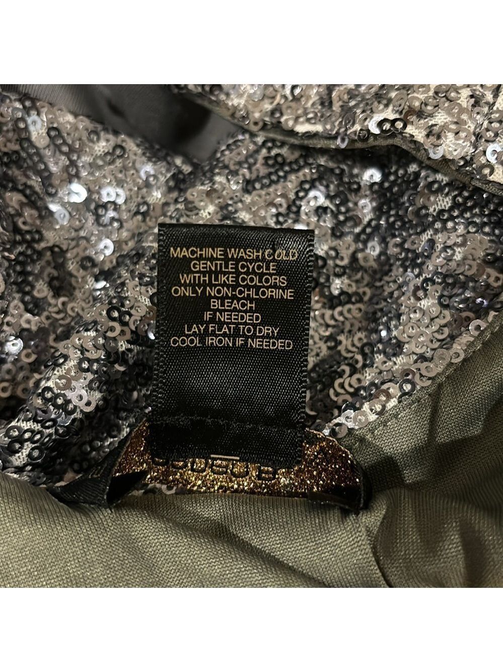 Arden B Exclusive Silver Sequin and Satin Mini Party Dress - Size M - Picture 10 of 10